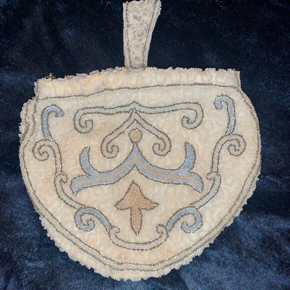 VINTAGE 40’s BEADED BELT BAG From Belgium - Picture 2 of 10